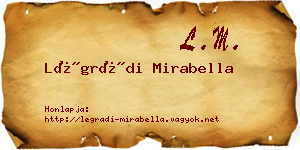 Légrádi Mirabella névjegykártya